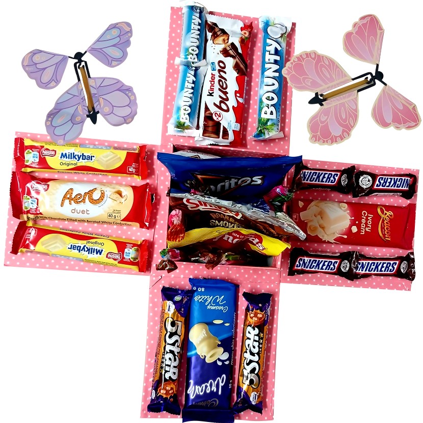 Petal Pop | Butterfly & Snack Explosion Box | Gift Hamper