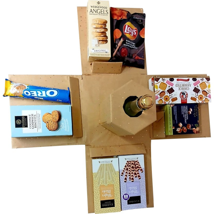 Signature Banquet| Luxury Snack &  Sip 2-Layer Explosion Box | Gift Hamper
