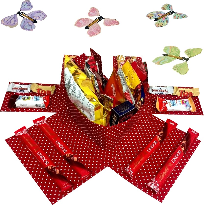 Fluttering Heart | Butterfly And Snack Explosion Box | Gift Hamer