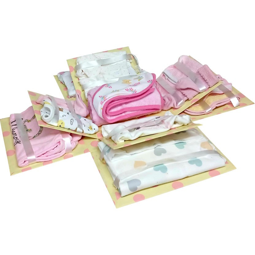 Pop-Up Petals 2-Layer Girl Baby Shower Explosion Box | Pop-Up Gift Hamper