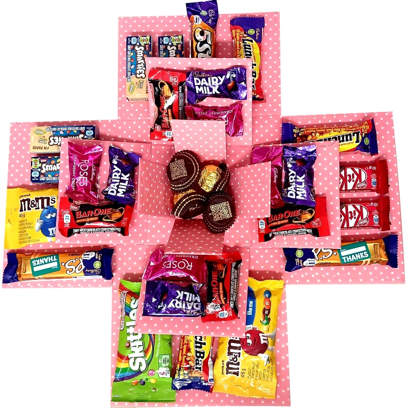 Petal Pop Mini | 3-layer Chocolate Explosion Box |Gift Hamper