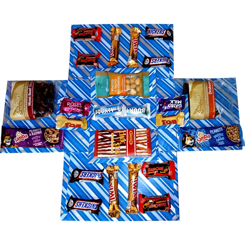 Best Dad Ever | 2-layer Chocolate & Snack Tower Explosion Box | Gift Hamper