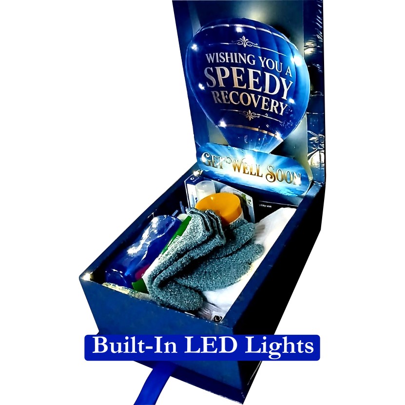 Get Well Soon  Glow| 3D LED Reveal Gift Hamper | Care Essentials| Pop-Up Love