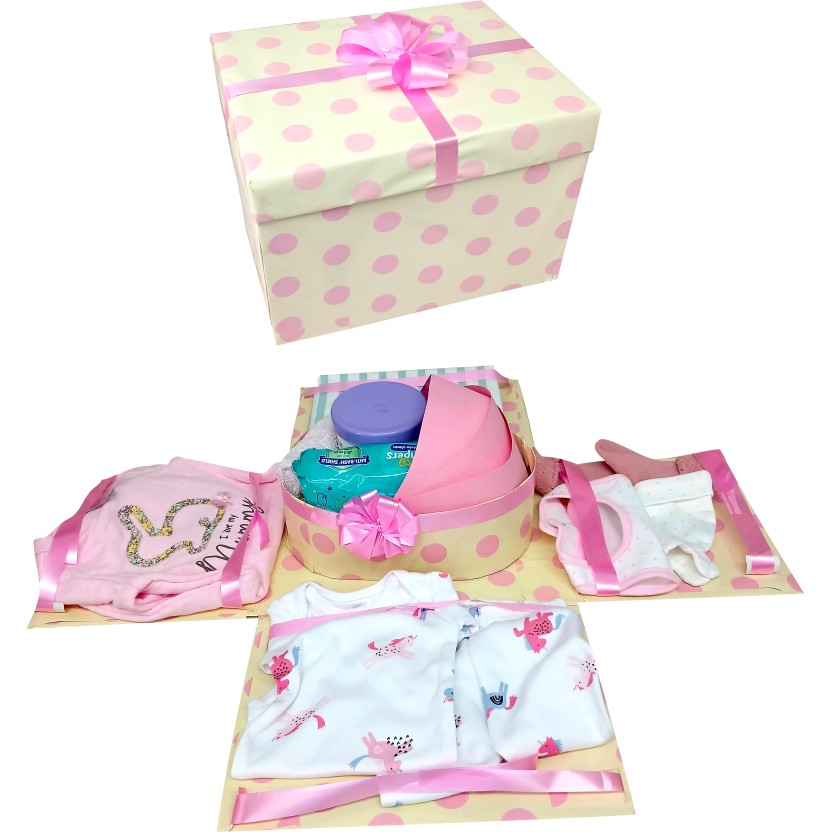 Pink Princess | Cradle Baby Shower Explosion Box | Pop-Up Gift Hamper