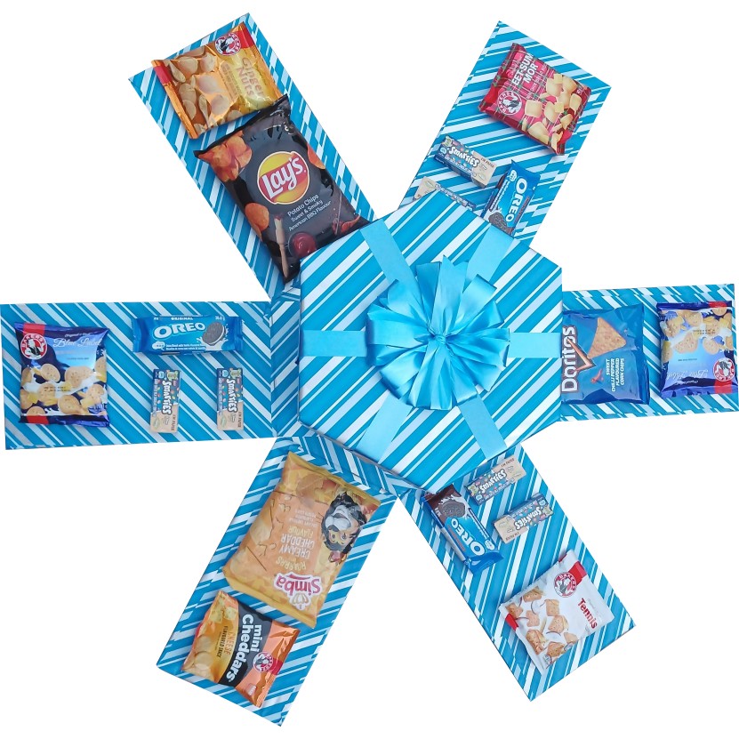 Blue Delight Large Teddy Explosion Box | Pop-Up Gift Hamper