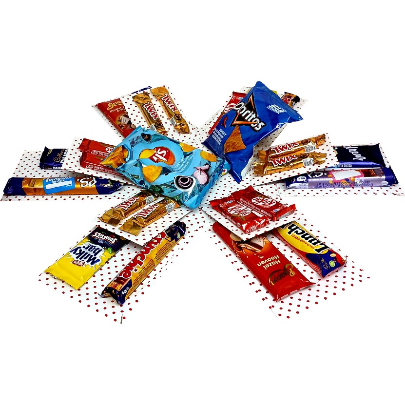 Red Love | Forever flower & Chocolate 2-Layer Explosion Box | Gift Hamper