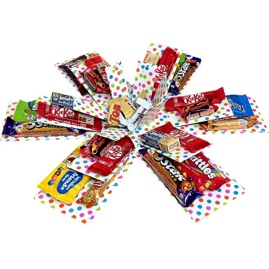 Hex of Happiness Mini | 3-Layer Sweet & Chocolate Explosion Box | Gift Hamper