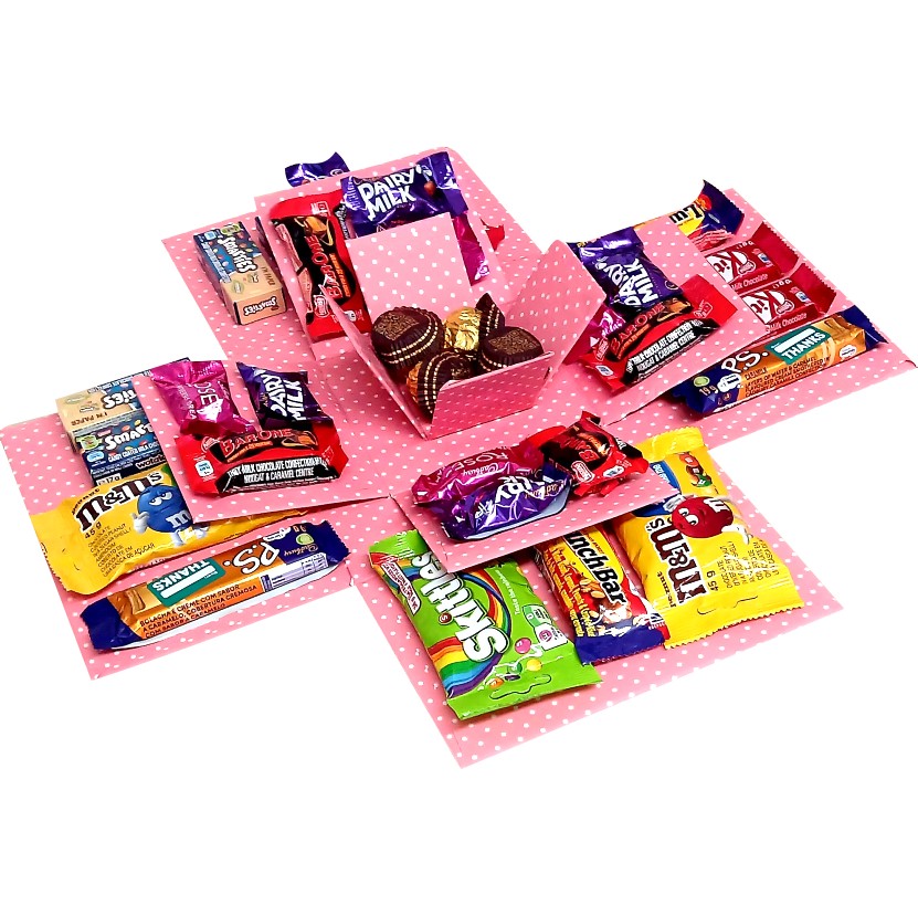 Petal Pop Mini | 3-layer Chocolate Explosion Box |Gift Hamper