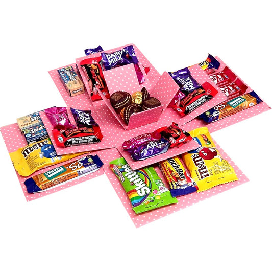 Petal Pop Mini | 3-layer Chocolate Explosion Box |Gift Hamper
