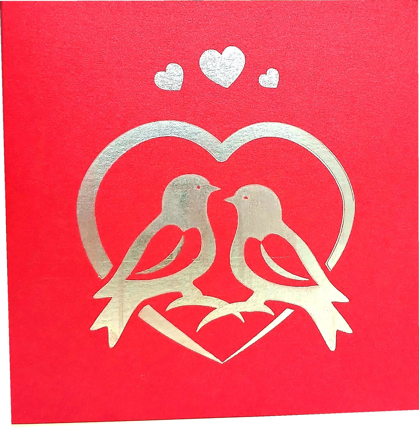 Lovebirds In Hearts 3D Pop-Up Greetings Card