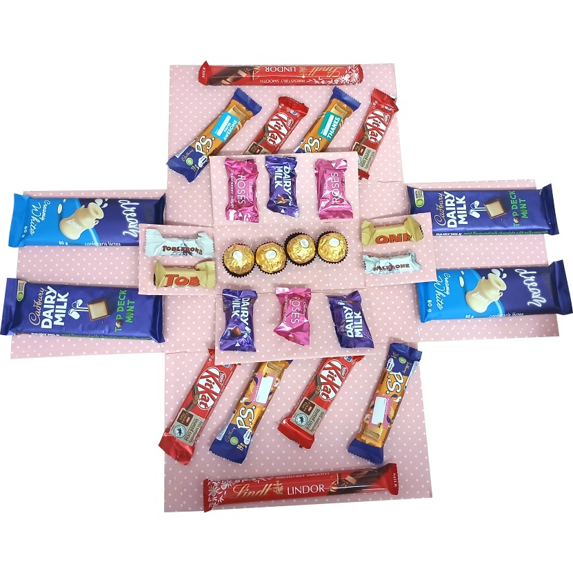 Best Mom Ever |2-layer Chocolate & Snack Tower Explosion Box | Gift Hamper