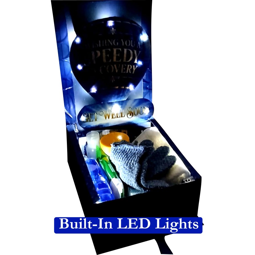 Get Well Soon  Glow| 3D LED Reveal Gift Hamper | Care Essentials| Pop-Up Love