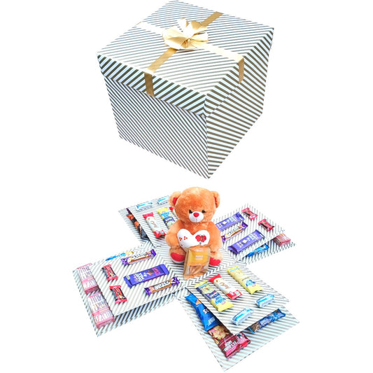 Sweet Hug Large Teddy Explosion Box | Pop-Up Gift Hampers