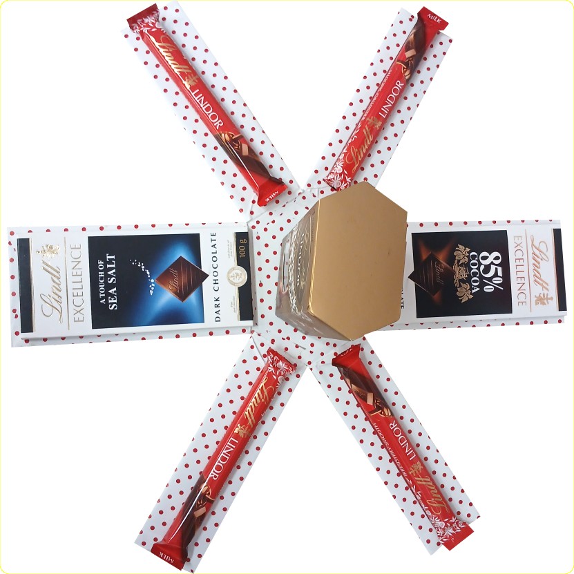 Dark & Sweet Swiss | 1-layer chocolate Explosion Box | Gift Hamper