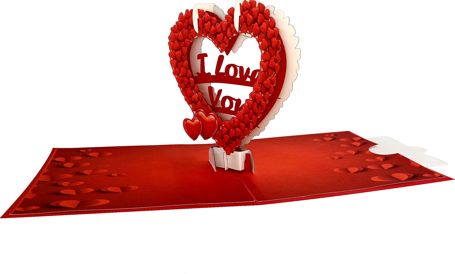 I Love You In Hearts 3D Pop-Up Greetings Card
