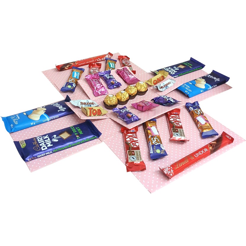 Best Mom Ever 2-layer Chocolate And Snack Gift Box | Pop-Up Gift Hamper