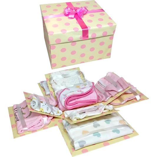 Pop-Up Petals 2-Layer Girl Baby Shower Explosion Box | Pop-Up Gift Hamper