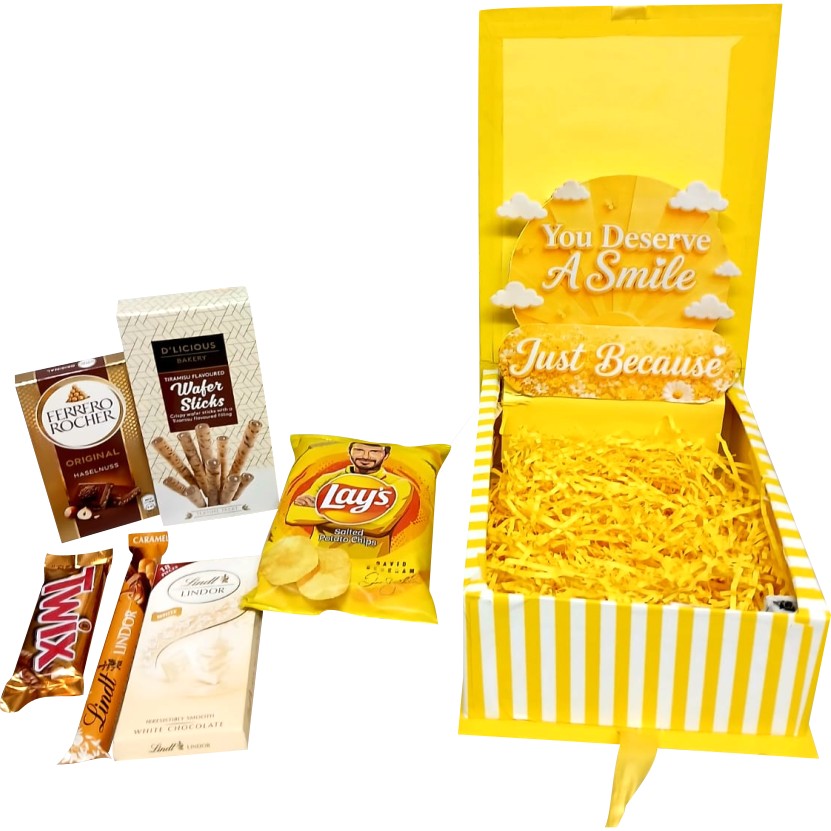 Just Because Glow | 3D LED Reveal Gift Hamper | Choc and Treats | Pop-Up Love