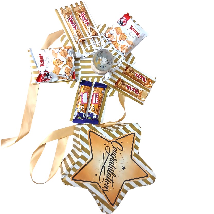Star-Shaped Explosion Box | Congratulations Gift Hamper| Pop Up Love
