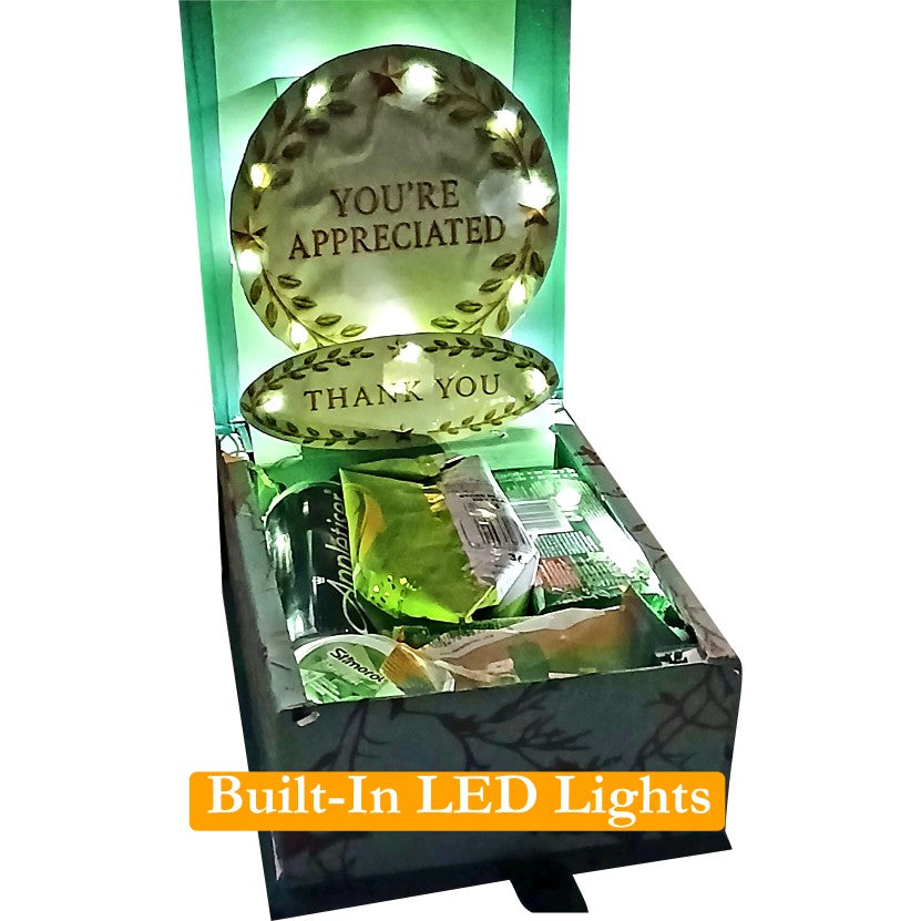 Thank you glow| 3D LED Reveal Gift Hamper |Snacks & Refreshment | Pop-Up Love