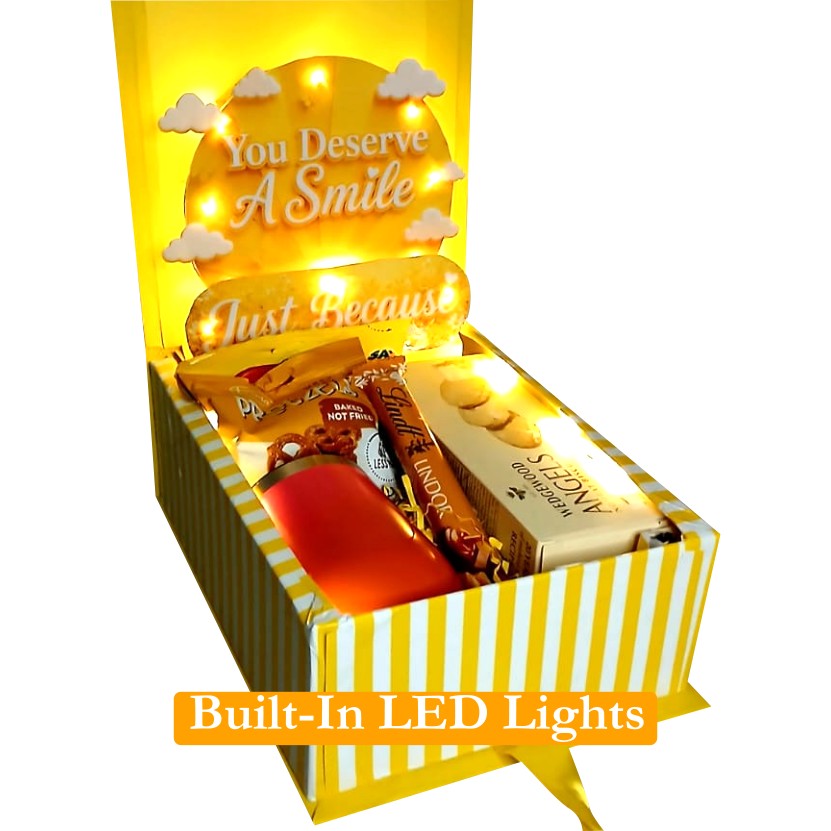 Just Because Glow | 3D LED Reveal Gift Hamper | Mug & Treats | Pop-Up Love