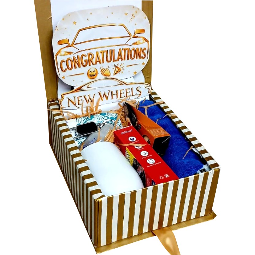 New Car Glow | 3D LED Reveal Gift Hamper | Car Care & Accessories | Pop-Up Love