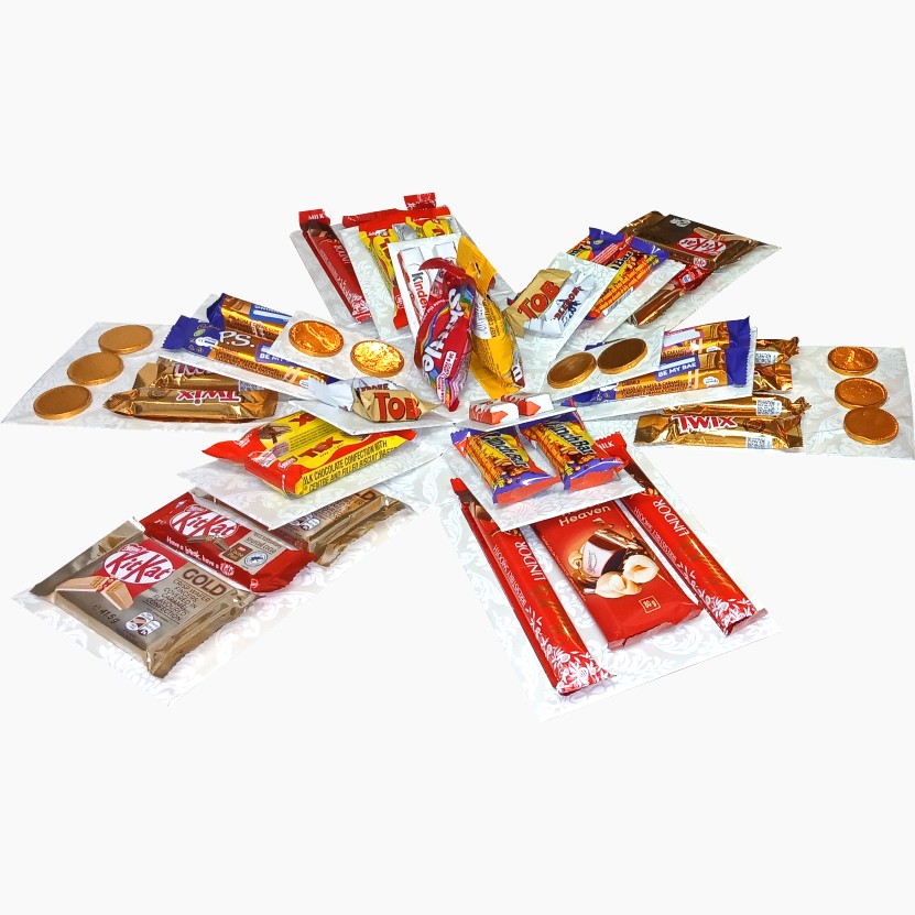 Sweet Elegance | 3 Layer Chocolate Tower Explosion Box | Gift Hamper