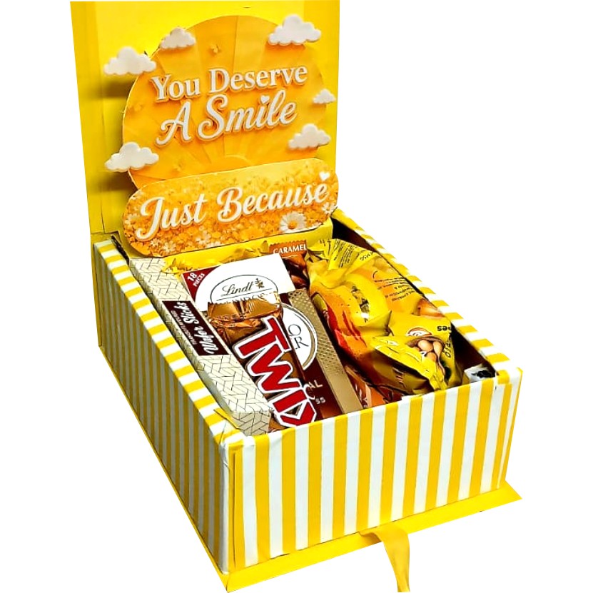Just Because Glow | 3D LED Reveal Gift Hamper | Choc and Treats | Pop-Up Love
