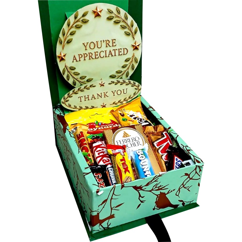 Thank You Glow| 3D LED Reveal chocolate | Choc and Treats | Pop-Up Love