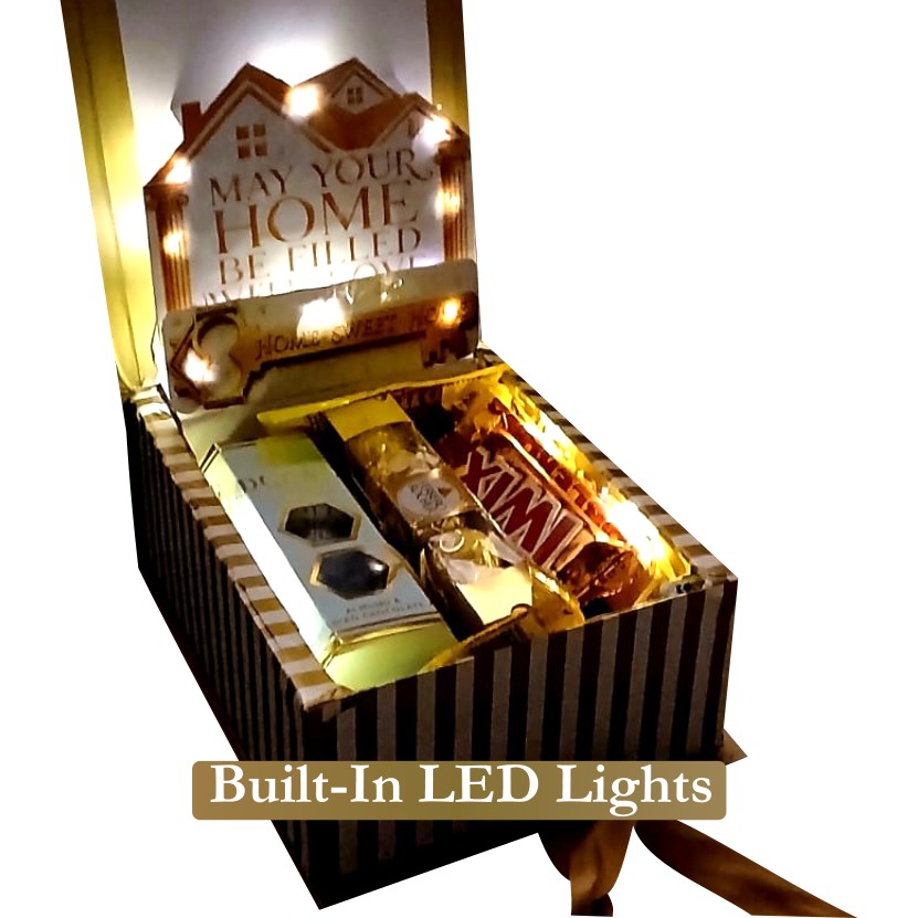 New Home Glow | 3D LED Reveal Gift Hamper | Celebration Treats | Pop-Up Love