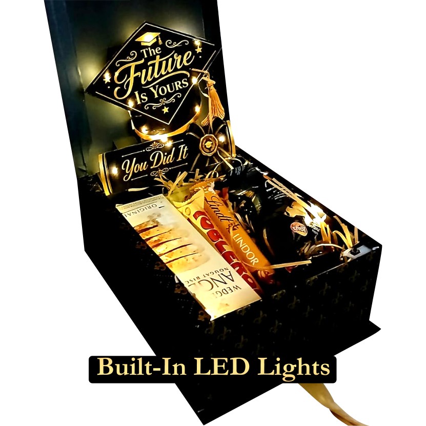 Graduation Glow| 3D LED Reveal Gift Hamper | Celebration Treats | Pop-Up Love